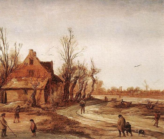Esaias Van de Velde Winter Landscape Germany oil painting art